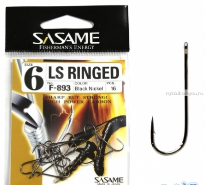 Крючок Sasame LS Ringed F- 893 упаковка 16 шт