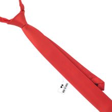 Узкий красный галстук 38 см
