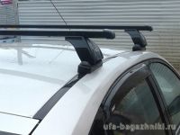 Багажник на крышу BMW 1-series F20 / F21, Lux, прямоугольные стальные дуги