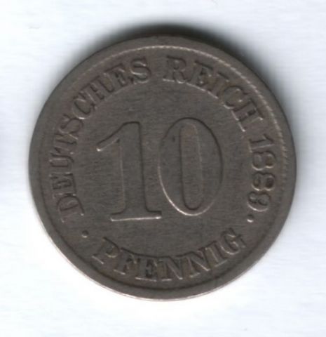 10 пфеннигов 1889 г. E Германия