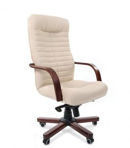 Кресло CHAIRMAN 480 WD/beige для руководителя, экокожа, цвет бежевый