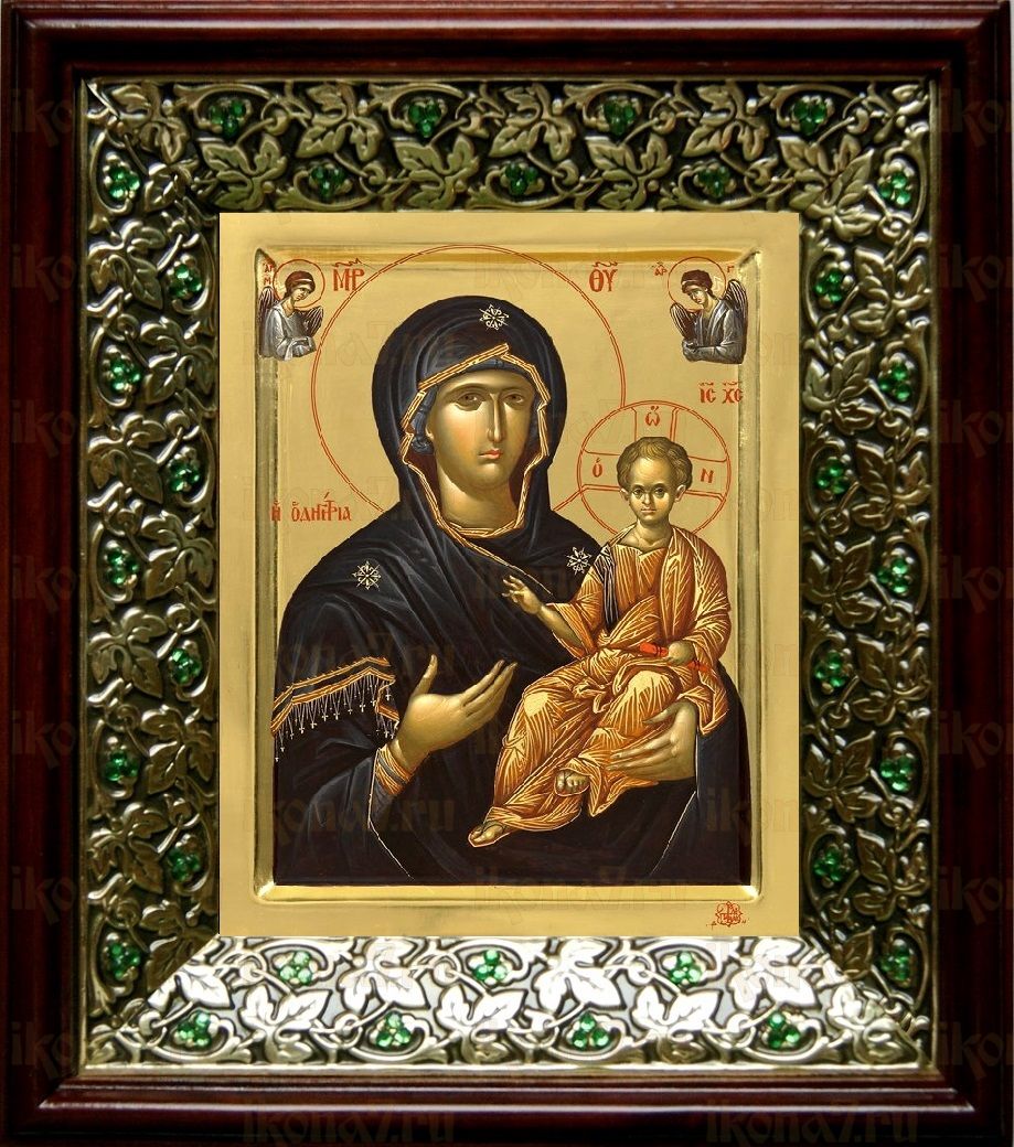 Смоленская икона Божьей Матери (21х24), киот со стразами