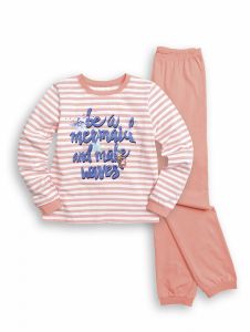 Персиковая пижама девочки фирмы Пеликан