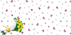 Пленка цветочная ПП прозрачная с печатью 0,7*10 м БАТТЕРФЛЯЙ РОЗОВЫЙ /10/