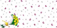 Пленка цветочная ПП прозрачная с печатью 0,7*10 м БАТТЕРФЛЯЙ РОЗОВЫЙ /10/