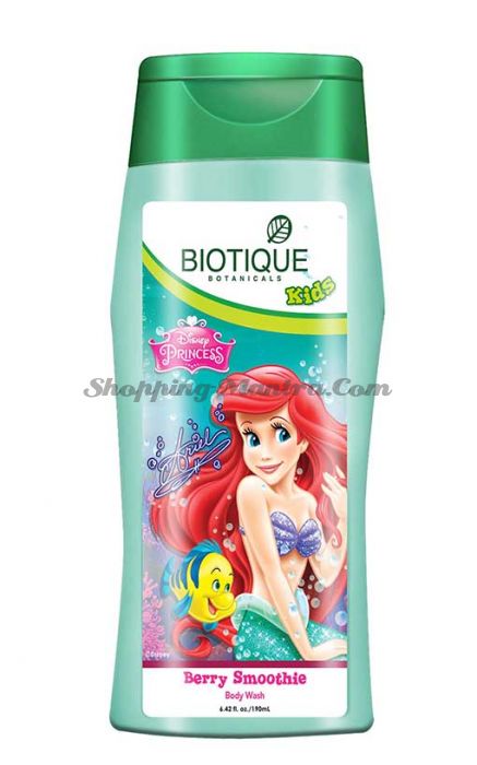 Детский гель для душа Биотик Дисней Принцесса Ариэль Ягодный Смузи | Biotique Disney Princess Berry Smoothie Baby Body Wash