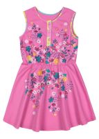 розовое платье для девочки с цветами