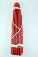 Свечи первый сорт (Красные) №5 вес 850 гр., высота 390 мм., диаметр 8 мм., 50 свечей в пачке