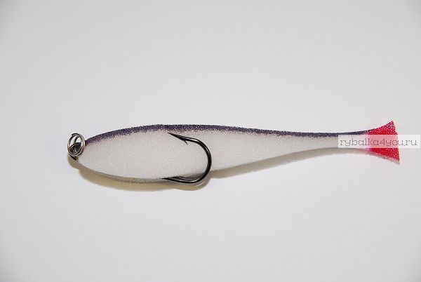Поролоновая рыбка OnlySpin Bait 110 мм / упаковка 5 шт / цвет:бело-черный