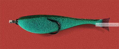 Поролоновая рыбка OnlySpin Bait 110 мм / упаковка 5 шт / цвет: зеленый