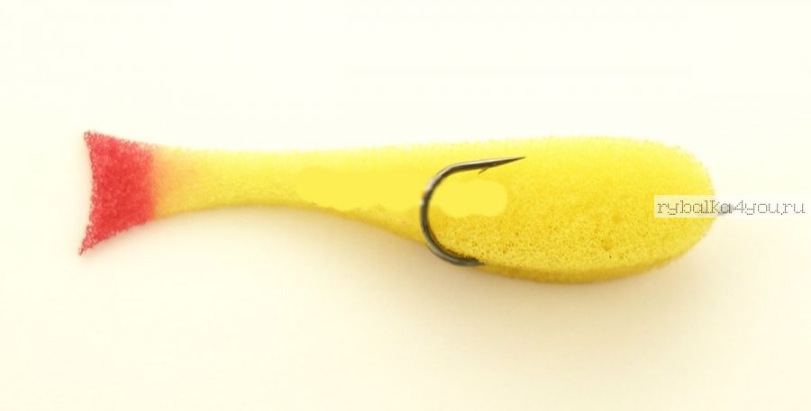 Поролоновая рыбка OnlySpin Bait 95 мм / упаковка 5 шт / цвет: желтый