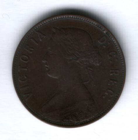1 цент 1865 г. Ньюфаундленд