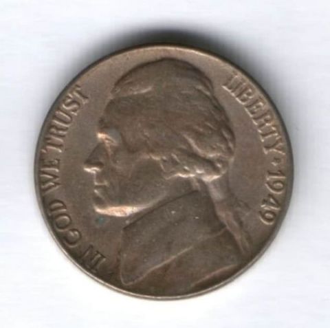 5 центов 1949 г. США