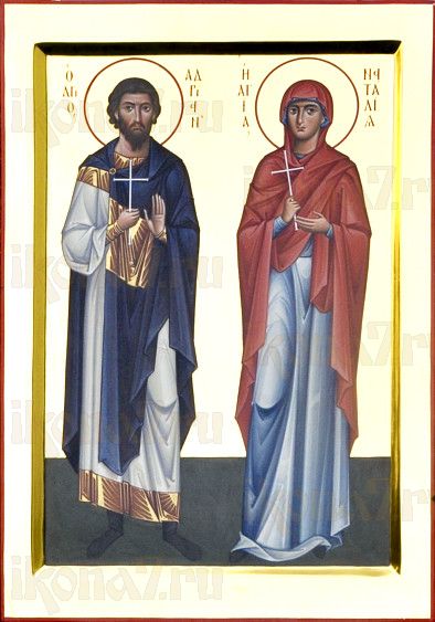 Адриан и Наталия (рукописная икона)