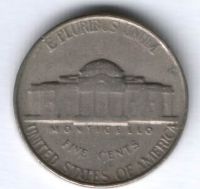5 центов 1957 г. США