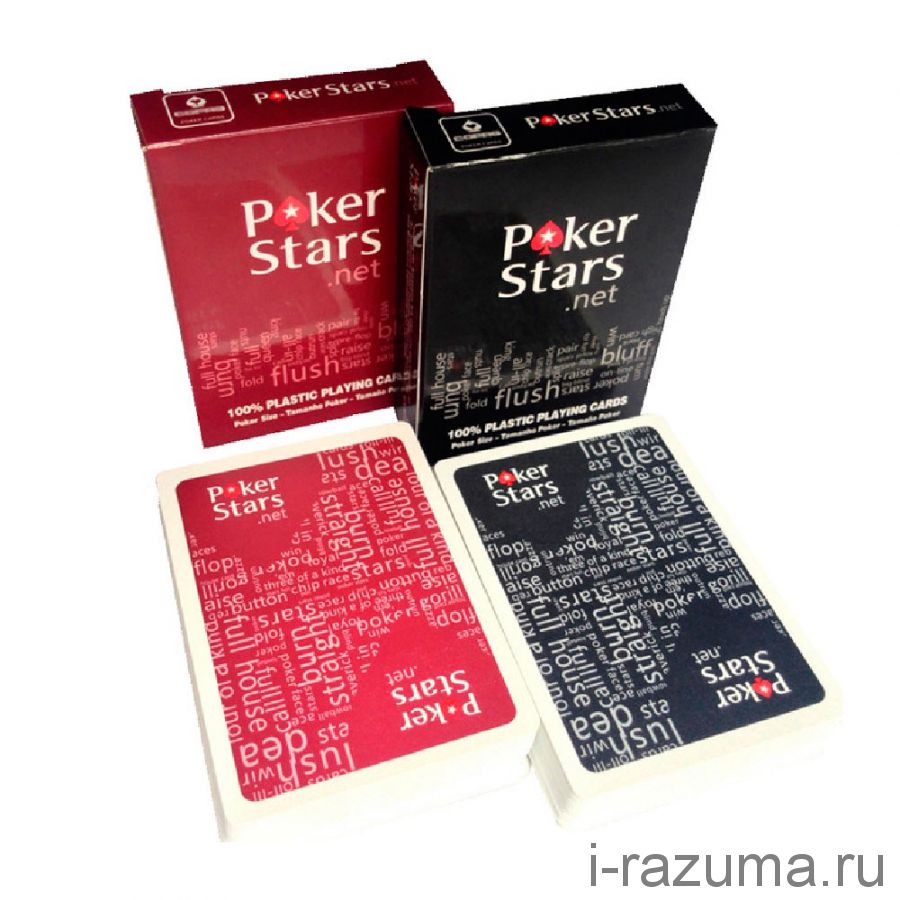 Карты Пластиковые (100% пластик) "Poker Stars.net"