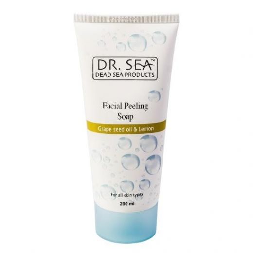 Пилинг скраб для лица без содержания мыла с виноградными косточками и лимоном Dr.Sea (Доктор Си) 200 мл