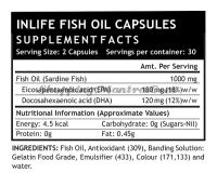 Рыбий жир Омега-3 в капсулах Инлайф | INLIFE Fish Oil Omega 3 fatty acids Supplement