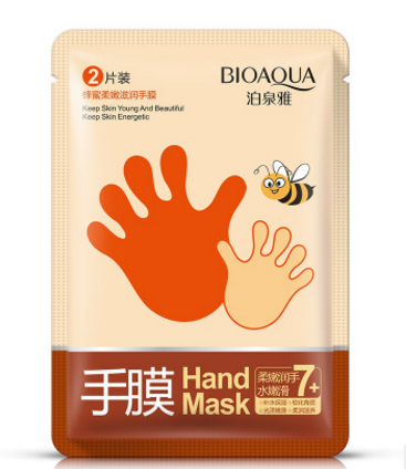 Медовая маска-перчатки «BIOAQUA» для рук.(8948)