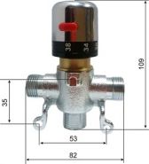Автоматический смеситель с термо регулировкой для подготовки теплой воды HD (KR 532 12D)