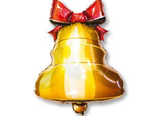 Колокольчик на Последний звонок и выпускной - шар фольгированный с гелием