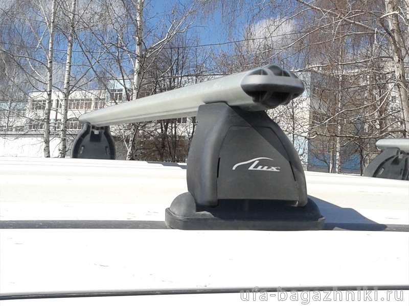 Багажник на крышу Mitsubishi Outlander 3 (без рейлингов), Lux, аэродинамические дуги 53 мм
