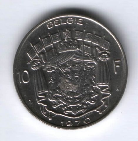 10 франков 1970 г. Бельгия Belgie