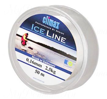 Леска Climax Ice 0,12 мм 25 м 1,40 кг уп. 10 шт.(серебристо-серая, с флюрокарбоновым покрытием)