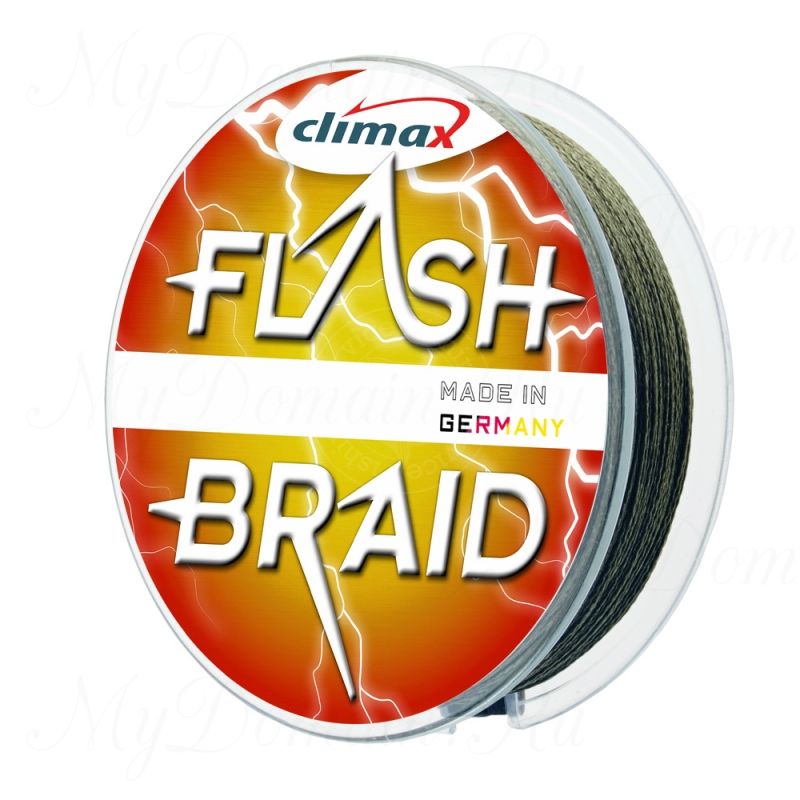 Плетёный шнур Climax FLASH BRAID 0,50 мм 43 кг 100 м цвет: зеленый (плавающий)
