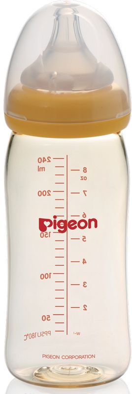 Pigeon Бутылочка для кормления "SofTouch" перистальтик плюс PPSU, 240 мл