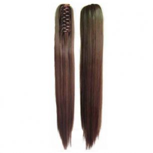 Искусственные термостойкие волосы на зажиме прямые №008 (55 см) -  150 гр.