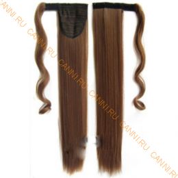 Искусственные термостойкие волосы - хвост прямые №012 (55 см) -  90 гр.