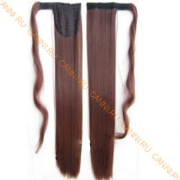 Искусственные термостойкие волосы - хвост прямые №033 (55 см) -  90 гр.