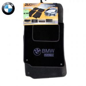 Коврики текстильные для BMW 7 (E38) в салон автомобиля Doumat (Польша) - 4 шт | Автоковрики ворсовые (велюровые) в машину БМВ 7 (Е38) - черные