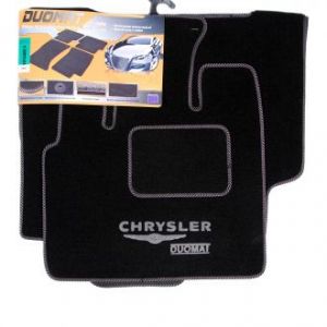 Коврики текстильные для Chrysler Voyager V в салон автомобиля Doumat (Польша) - 6 шт | Автоковрики ворсовые (велюровые) в машину Крайслер Вояжер 5 - черные