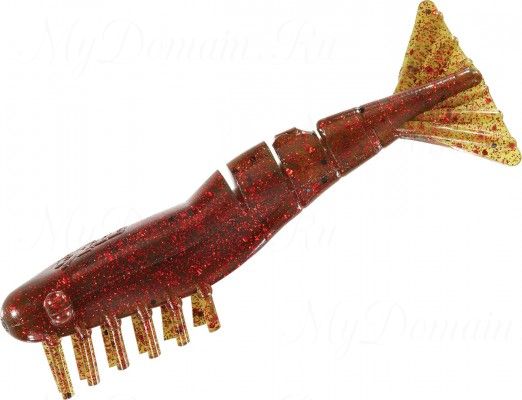 Креветки MISTER TWISTER Exude Shrimp 7 см. уп. 15 шт. 14RBK (съедобная, мангровый с красными блестками) NEW