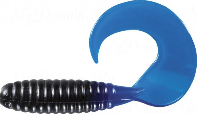 Твистер MISTER TWISTER FAT Curly Tail 9 cm 35-Blak/Blue Tail уп. 8 шт. фирменная упаковка