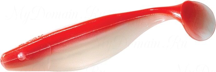 Виброхвост MISTER TWISTER Shad 5 см уп. 10 шт. 91Р (белый жемчуг / красная спинка) фирменная упаковка