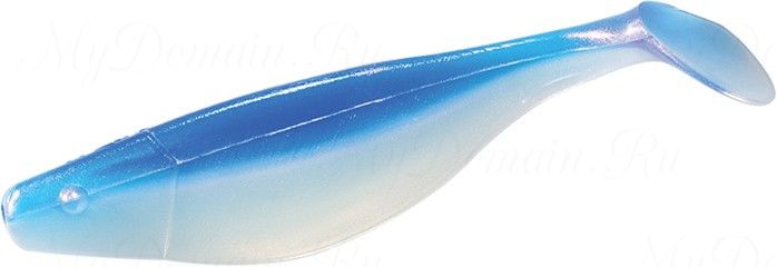 Виброхвост MISTER TWISTER Shad 10 см уп. 6 шт. 51 (белый жемчуг / голубая спинка) фирменная упаковка