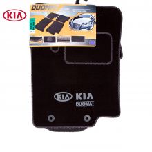 Коврики Kia Rio III от 2011 в салон ворсовые Duomat (Польша) - 4 шт. Черный