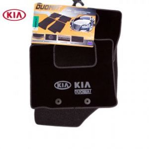 Коврики текстильные для Kia Sorento III в салон автомобиля Doumat (Польша) - 4 шт | Автоковрики ворсовые (велюровые) в машину Киа Соренто 3 - черные