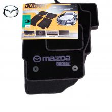 Коврики Mazda 3 II от 2009 - 2013 в салон ворсовые Duomat (Польша) - 4 шт. Черный