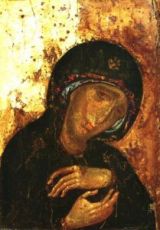 Скорбящая икона Божией Матери (копия старинной)