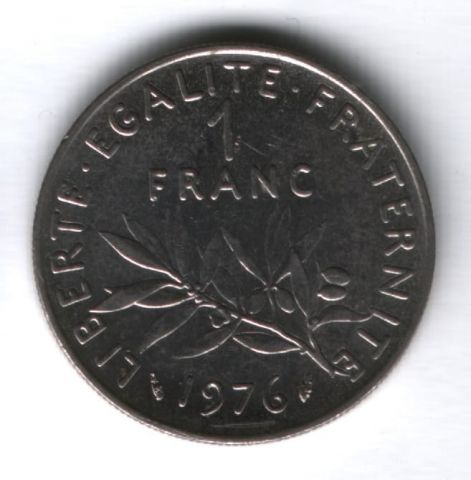 1 франк 1976 г. Франция