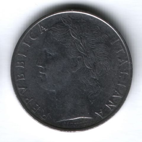 100 лир 1965 г. Италия