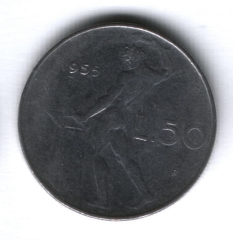 50 лир 1955 г. Италия