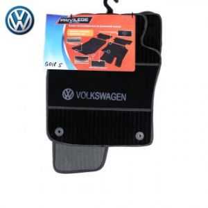 Коврики ворсовые для Volkswagen Golf V в салон автомобиля Privilege (Польша) - 4 шт | Автоковрики велюровые в машину Фольксваген Гольф 5 черные