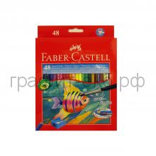 Карандаши акв.48цв.Faber-Castell Colour Pencils с кисточкой 114448