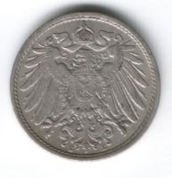 10 пфеннигов 1907 г. E Германия XF