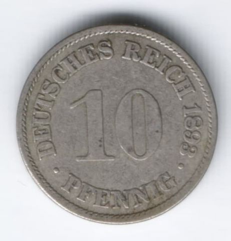 10 пфеннигов 1893 г. А Германия